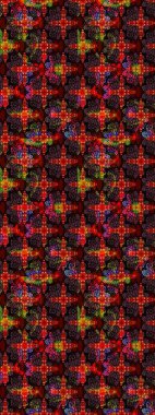 Tekstil, kumaş, ambalaj, hatıra defteri için hoş bir çiçek arkaplanı. Çocuksu tasarım. Siyah ve kahverengi arka planda. Elle çizilmiş karalama çiçekleri ile Raster çizim deseni.