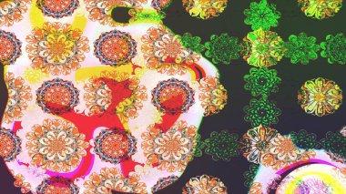 Renkli Bahar Teması eskiz kalıbı. Raster illüstrasyonu. Yeşil ve nötr renklerde zarif çiçek buketi suluboya. Düz Çiçek Elementleri Tasarımı.