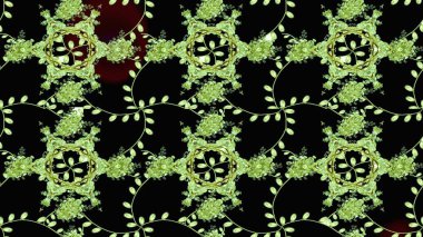 Çiçekli yaz çiçekleri. Moda baskıları için zarif bir şablon. Küçük renkli çiçekler. Robot resim. Küçük çiçekte güzel bir desen. Motley illüstrasyonu.