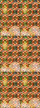 Noel, kar tanesi, yeni yıl 2019. Kahverengi ve turuncu renklerde, altın elementlerle kusursuz klasik desen.