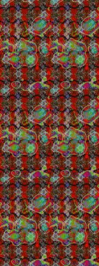 Nazikçe, güzel çiçek arkaplanı. Çiçekli karalama şeklinde Raster çiçek deseni. Çiçekler kahverengi, kırmızı ve gri renklerde.