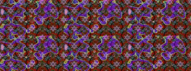 Çiçek desenli eskiz, yaz çiçekleri. Kahverengi ve kırmızı renkte çiçekler. Renkli Bahar Teması eskiz kalıbı. Düz Çiçek Elementleri Tasarımı.