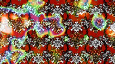 Düz Çiçek Elementleri Tasarımı. Gri ve kahverengi renkli çiçekler. Sevimli çiçek raster deseni. Renkli Bahar Teması çizim şablonu.