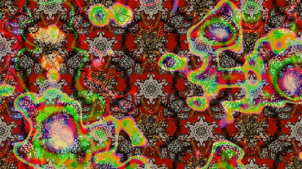 Küçük çiçekteki sevimli çiçek deseni. Kahverengi ve kırmızı renkte çiçekler.