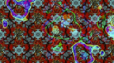 Raster illüstrasyonu. Bahar çiçekleriyle güzel bir çiçek deseni çizmişsin. Güzel kumaş deseni.