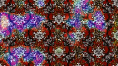 Küçük bir çiçekte eskiz deseni. Güzel kumaş deseni. Raster illüstrasyonu. Güzel çiçek arkaplanı..