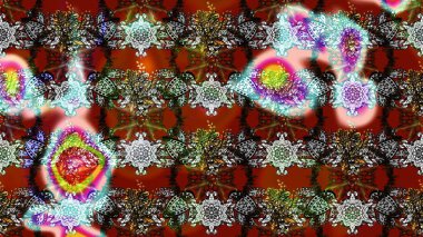 Kabile sanatı boho baskısı, klasik çiçek arkaplanı. Arkaplan dokusu, duvar kağıdı kahverengi ve gri renkli çiçek teması. Soyut etnik raster çizim kalıbı.