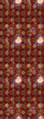 Raster. Raster illüstrasyonu. Eskiz geçmişi. Kumaş, tekstil, duvar kağıdı baskısı için. Tomurcukları çiçek olan sevimli bir çiçek deseni. Antika retro tarzı.