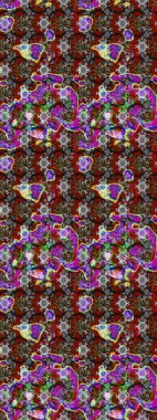 Anti-stres için soyut örnek sayfası. Renklerle. Raster illüstrasyonu.