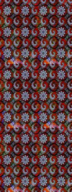 Chichi 'nin kumaş kalıbını çiz. Çiçek deseni. Renkli Bahar Teması eskiz kalıbı. Raster illüstrasyonu. Düz Çiçek Elementleri Tasarımı.