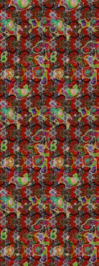 Raster illüstrasyonu. Egzotik çiçekler, kahverengi ve kırmızı renkler üzerine botanik, parlak klasik doğa. Klasik tropikal doğal elementlerin suluboya seti.