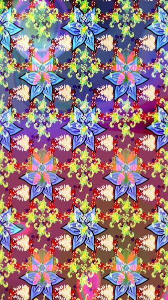 Sevgililer günü ve tebrik kartı konsepti için şık bir davetiye. Manzaralı çiçek deseni. Çiçek kompozisyonu, el boyası, hassas şablon. Üst görünüm, yumuşak mavi renk biçimi.