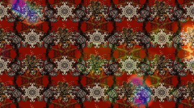 Süslü kumaş deseni. Çiçekli çiçek deseni, suluboya. Raster deseni.