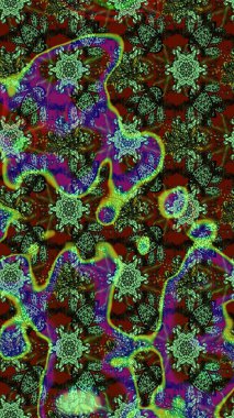 Çiçek deseni duvar kağıdı, desen dolguları ve web sayfası arka planı için kullanılabilir. Şekil verilmiş çiçeklerle eskiz deseni. Süslü zentangle çizim dokusu, soyut çiçeklerle süslenmiş..