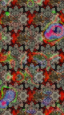 Küçük çiçekteki sevimli çiçek deseni. Gri ve siyah renkte çiçekler.