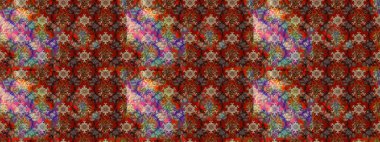 Çiçekli yumuşak bir eskiz şekli. Raster çiçekleri klasik tarzda çizilmiş. Kahverengi ve kırmızı renklerde bahar çiçekleri. Raster illüstrasyonu.