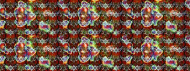 Küçük çiçekteki sevimli çiçek deseni. Kahverengi ve gri renkte çiçekler.