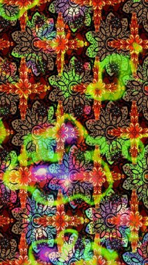 Siyah ve kahverengi renkte çiçekler. Hediye ambalaj kağıdı, tebrik kartları, posterler ve pankart tasarımı. Raster düz çiçek çizim deseni.