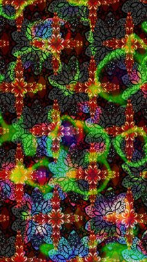 Raster Hip kumaş deseni. Eskiz Vintage Çiçek Deseni.