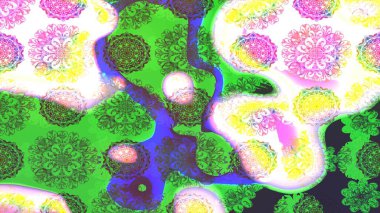 Gömlek baskısı için çiçek boyası. Çiçek desenli eskiz. Yeşil ve nötr renkte çiçekler.