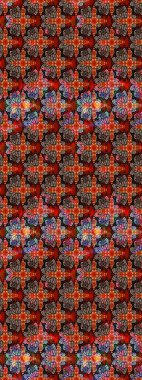 Raster. Kırmızı renkte güzel çiçekler, suluboya desenli eskiz deseni, duvar kağıdı, kart veya kumaş için fayanslı..