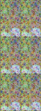 Raster illüstrasyonu. Tarafsız ve yeşil renklerde çiçekler. Tarafsız ve yeşil renklerde çiçeksiz. Çiçek deseni. Şatafatlı bahar bahçesi dokusu.