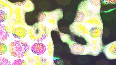 Yeşil ve nötr renklerde çiçekler. Düz Çiçek Elementleri Tasarımı. Renkli Bahar Teması eskiz kalıbı. Güzel çiçek deseni..