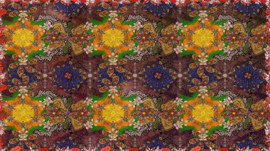 Kahverengi ve mor renkli çiçekler. Nazik, narin çiçek arkaplanı. Raster çiçek desenli ve çiçekli..