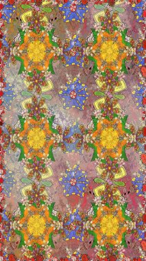 Kusursuz bir arka plan modeli. Tarafsız ve kahverengi renklerde yaprakları olan yabani çiçekler. Raster illüstrasyonu. Suluboya, elle çizilmiş.