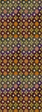 Klasik çiçekler. Yaz çiçekleri teması. Suluboya resim taklit Raster çizimi. Kahverengi renkli. El çizimi soyut süslü elementler.