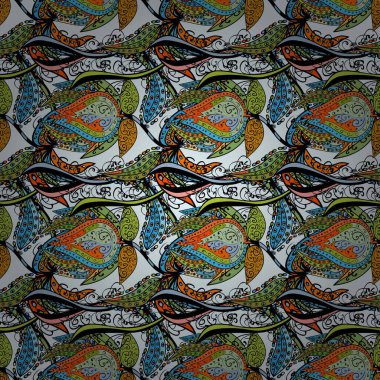 Raster illüstrasyonu. Çiçek. Kusursuz dekoratif arka plan, çiçek mandala. Siyah ve nötr renklerde.