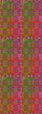 Klasik taslak çizimi. Raster çiçek izi. Çiçeksel kahverengi ve yeşil pürüzsüz desen.