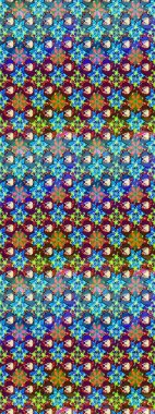 Raster illüstrasyonundaki çiçek desenli çizim. Mavi renkli çiçekler. Renkli Bahar Teması eskiz kalıbı. Düz Çiçek Elementleri Tasarımı.