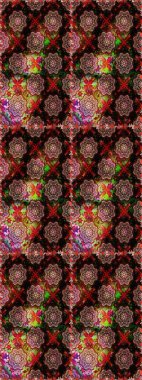 Siyah ve kahverengi renkli çiçeklerle kusursuz çiçek deseni. Suluboya tarzında siyah ve kahverengi renkte çiçekler.