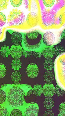 Elle çizilmiş. Doodle çiçekler ve dalları, otlar ve çiçekler. Güzel kumaş deseni. Raster illüstrasyon.