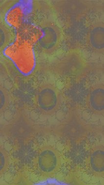 Çiçekli karalama şeklinde Raster çiçek deseni. Nazik, sevimli çiçek arkaplanı. Kahverengi renkte çiçekler.