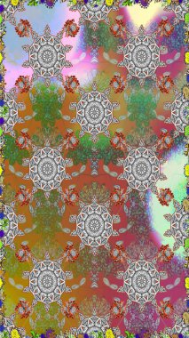 Sevimli çiçek arka plan. Küçük çiçekte dikişsiz desen. Raster illüstrasyon. Güzel kumaş deseni.