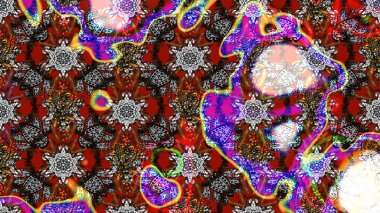 Hoş bir çiçek geçmişi var. Güzel kumaş deseni. Küçük bir çiçekte eskiz deseni. Raster illüstrasyonu.