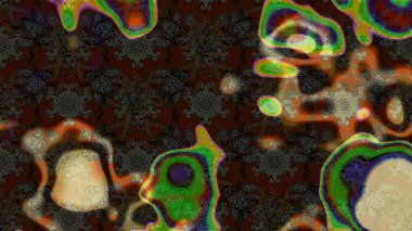 Raster suluboya çiçek deseni, narin çiçekler, kahverengi ve gri çiçekler, tebrik kartı şablonu. Güzel kumaş deseni.