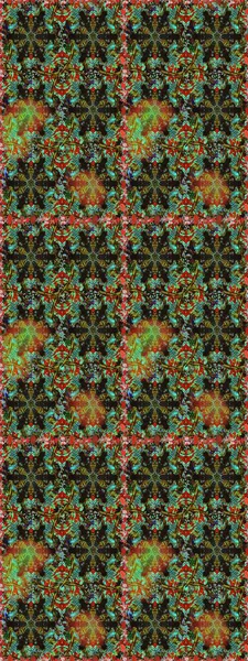 Altın rengi, kusursuz çizim. Senin tasarımın için, duvar kağıdı. Raster geometrik arka plan. Kahverengi ve yeşil renklerde altın desenli altın çiçekli elementler.