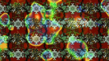 Renkli Bahar Teması eskiz kalıbı. Düz Çiçek Elementleri Tasarımı. Çiçekli çizim şekli. Yeşil ve kahverengi renkte çiçekler.