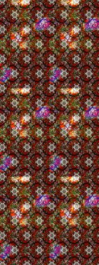 Kahverengi ve kırmızı renkte çiçekler. Küçük çiçekte sevimli çiçek deseni var..