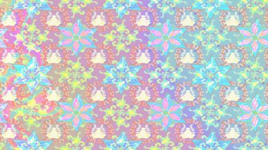 Renkli Bahar Teması eskiz kalıbı. Düz Çiçek Elementleri Tasarımı. Chichi 'nin kumaş kalıbını çiz. Çiçek deseni. Raster illüstrasyonu.