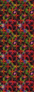 Düz Çiçek Elementleri Tasarımı. Kahverengi ve siyah renkli çiçekler. Sevimli çiçek raster deseni. Renkli Bahar Teması çizim şablonu.