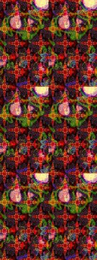 Kahverengi ve siyah renkli çiçekler. Raster illüstrasyonunda çiçek deseni çizimi.