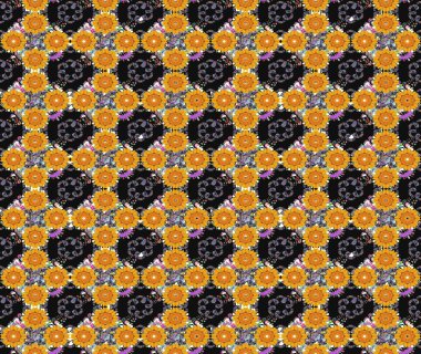 Moda baskıları için zarif bir şablon. Halk tarzı. Modern çiçek arkaplanı. Parlak renkli çiçekleri ve gri ve sarı renkli yaprakları olan şaşırtıcı, pürüzsüz çiçek deseni..