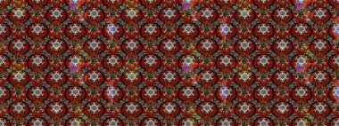 Küçük çiçekteki sevimli çiçek deseni. Kahverengi ve kırmızı renkte çiçekler.