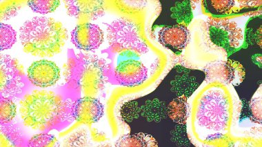 Güzel kumaş deseni. Raster suluboya çiçek deseni, narin çiçekler, nötr ve sarı çiçekler, tebrik kartı şablonu.