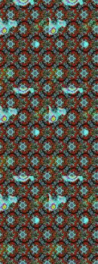 Vadinin mavi ve kahverengi renkli çiçekleri. Çiçekler. Soyut etnik raster çizim kalıbı.