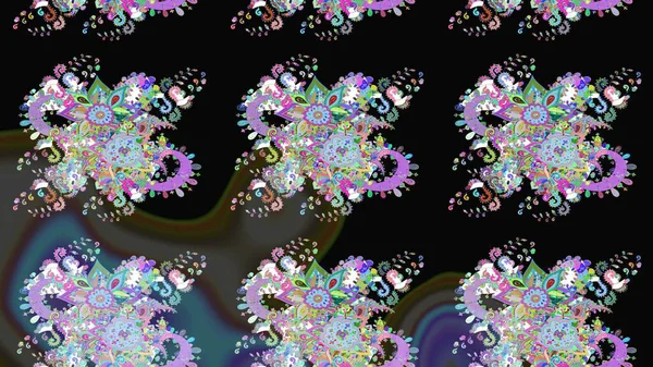 Eskiz modeli etnik tasarım. Çiçekleri, deniz kabukları, mandalaları ve suluboya efektleriyle donanma geçmişi. Yatak çarşafları, ceket, paket tasarımı, kumaş ve moda kavramları için tekstil baskısı.